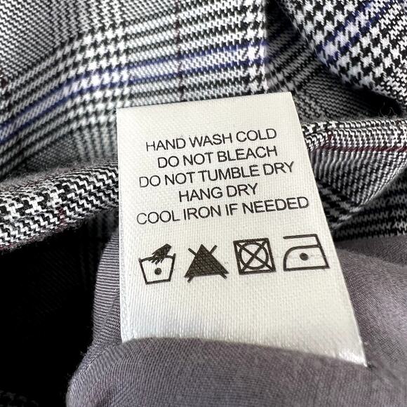 Majorelle Rhea Blazer Jacket Gray Plaid Front Button Padded Shoulders XXS - Picture 7 of 8